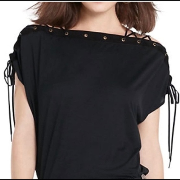 New Polo Ralph Lauren Suede Leather Western Top Laced Bateau Neckline Small - Picture 2 of 12